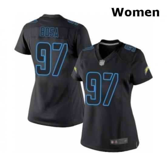 Womens Los Angeles Chargers 97 Joey Bosa Limited Black Impact Football Jersey